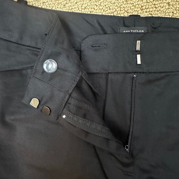 Ann Taylor Shorts Curvy Fit Bermuda Flat Front Stretch Black Sz 8 Classic Preppy - Picture 5 of 8